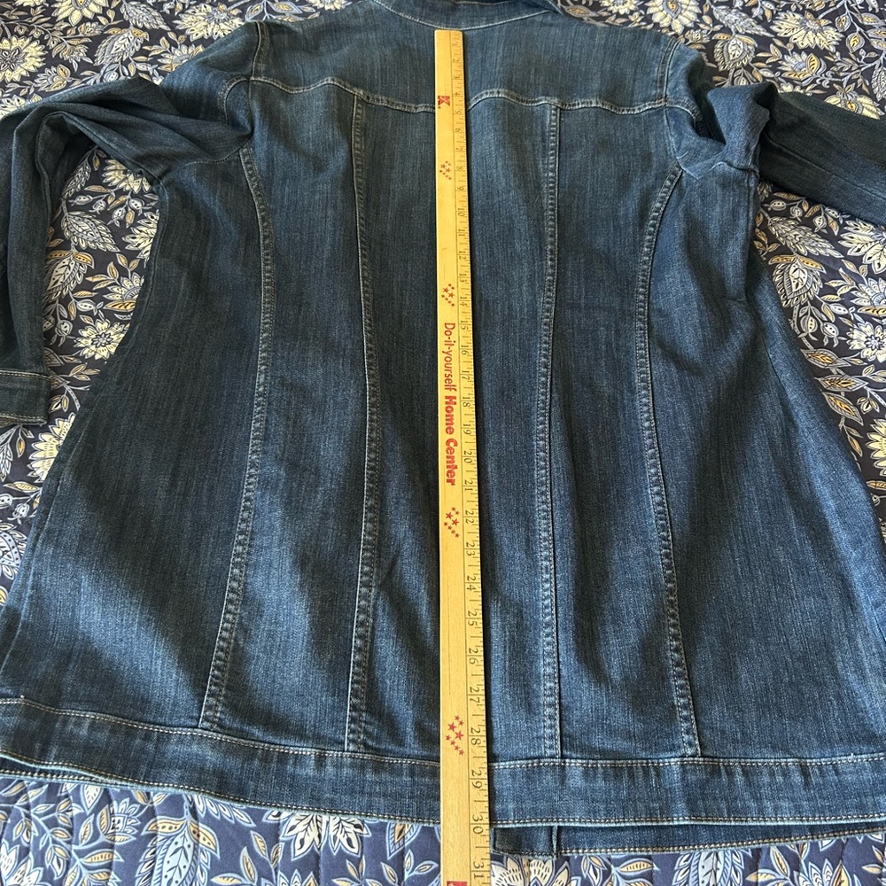 Chico’s Large Size 2 Blue Denim Jacket - Picture 8 of 11
